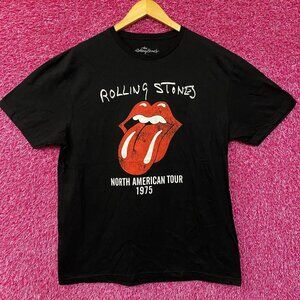 The Rolling Stones Hot Lips North American Tour 1975 T-Shirt Large